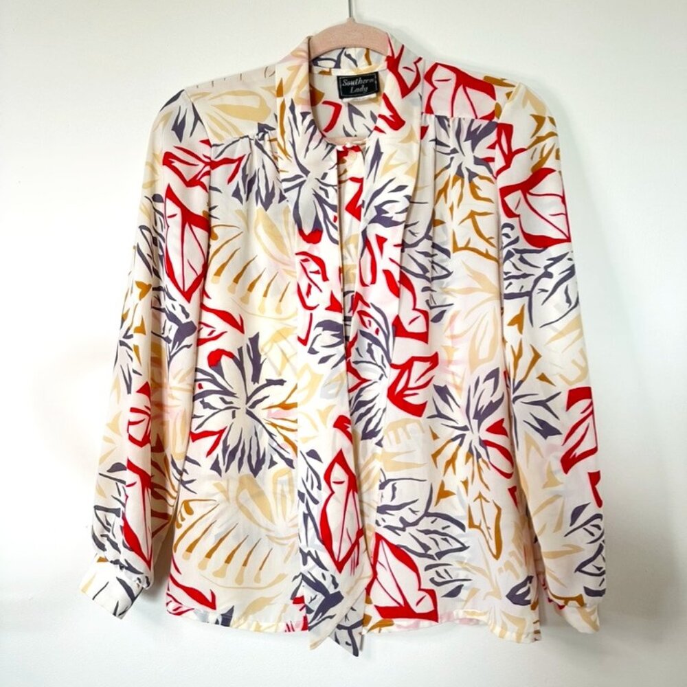 Southern Lady, Vintage floral blouse, Size 5/6